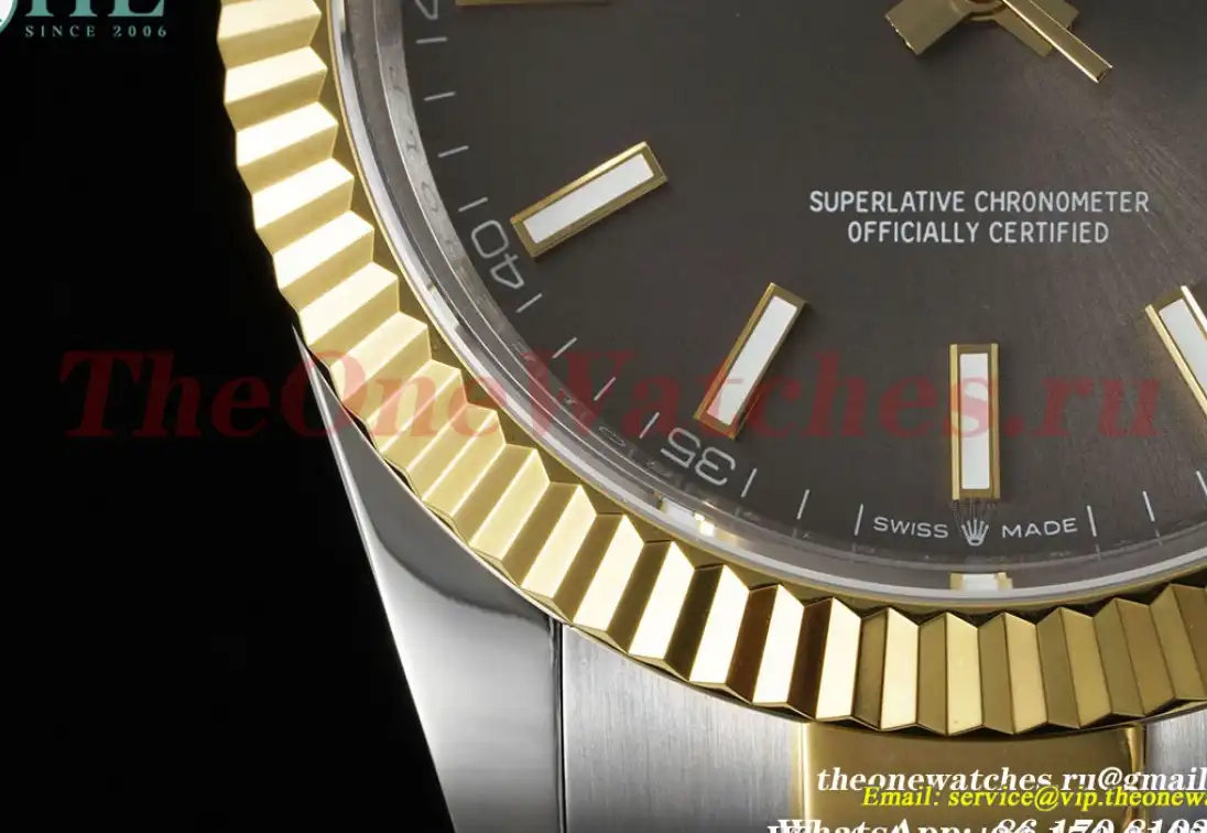 Datejust 126333 41MM Oyster 904L Grey Stk YG SS GMF VR3235