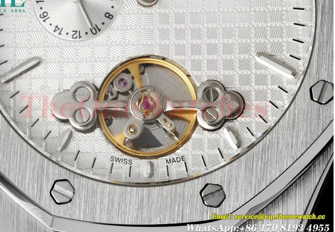 Royal Oak Fake tourbillon SS SS White Stk ABF A23J(Erotic)