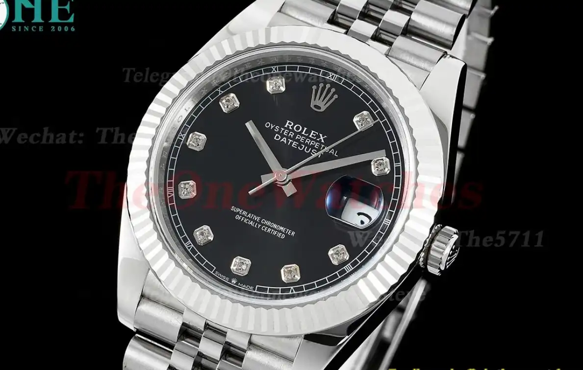 Datejust 126334 41mm Jubilee SS SS Black Dia JVS VR3235