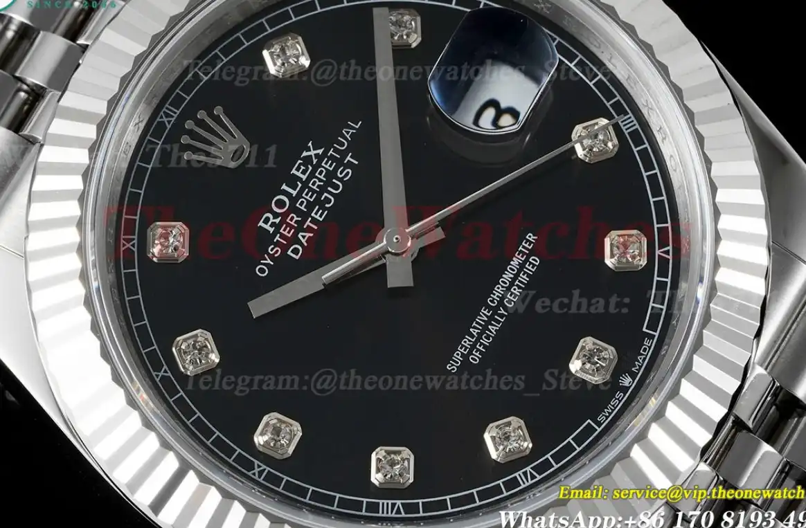 Datejust 126334 41mm Jubilee SS SS Black Dia JVS VR3235