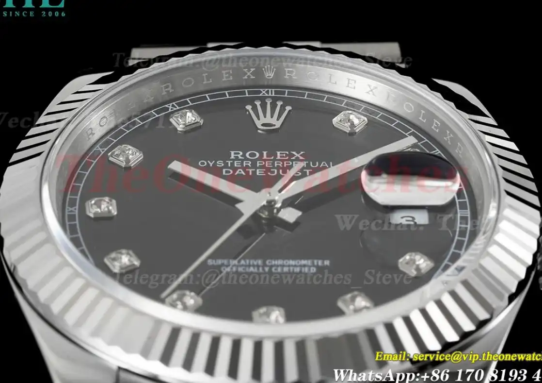 Datejust 126334 41mm Jubilee SS SS Black Dia JVS VR3235