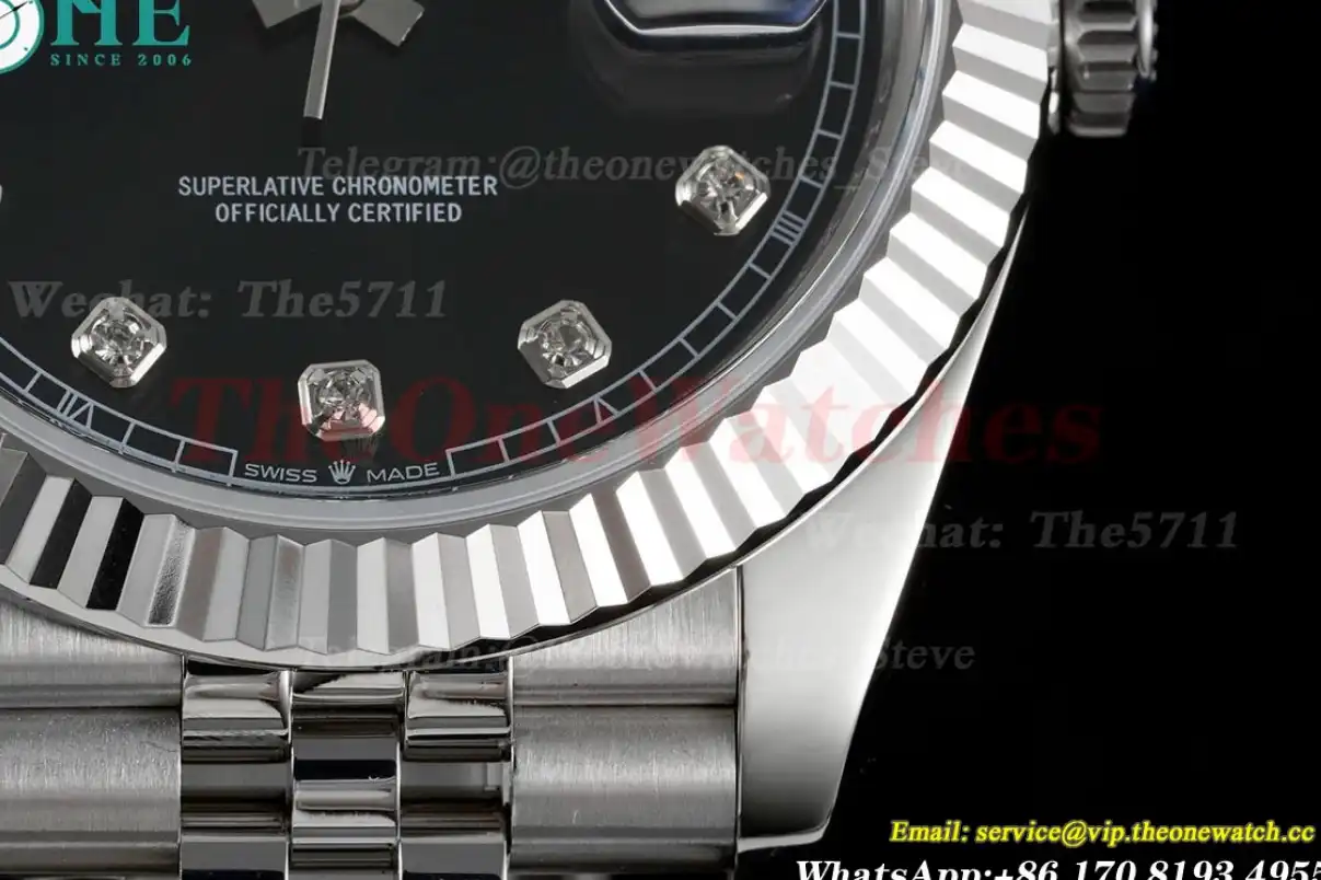 Datejust 126334 41mm Jubilee SS SS Black Dia JVS VR3235