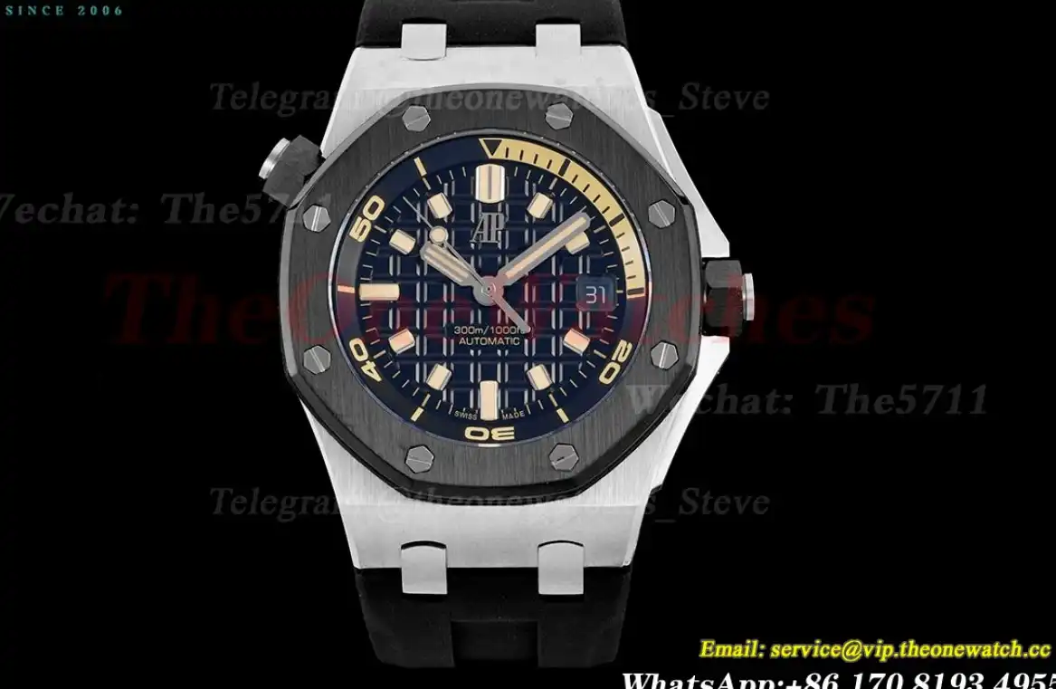 Royal Oak Offshore Diver 15720 42mm Ceramic Bezel SS RU Black Stk IPF A4308