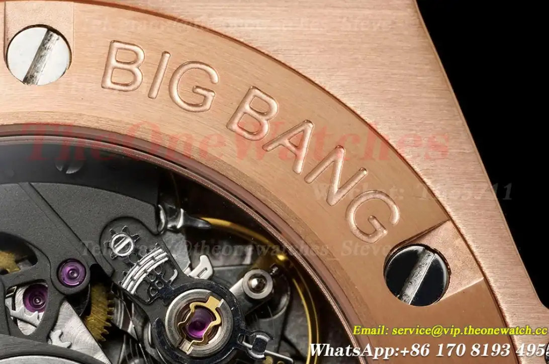 Big Bang Unico 44mm Gems Bezel Titanium RG Diams Rubber BBF A1280