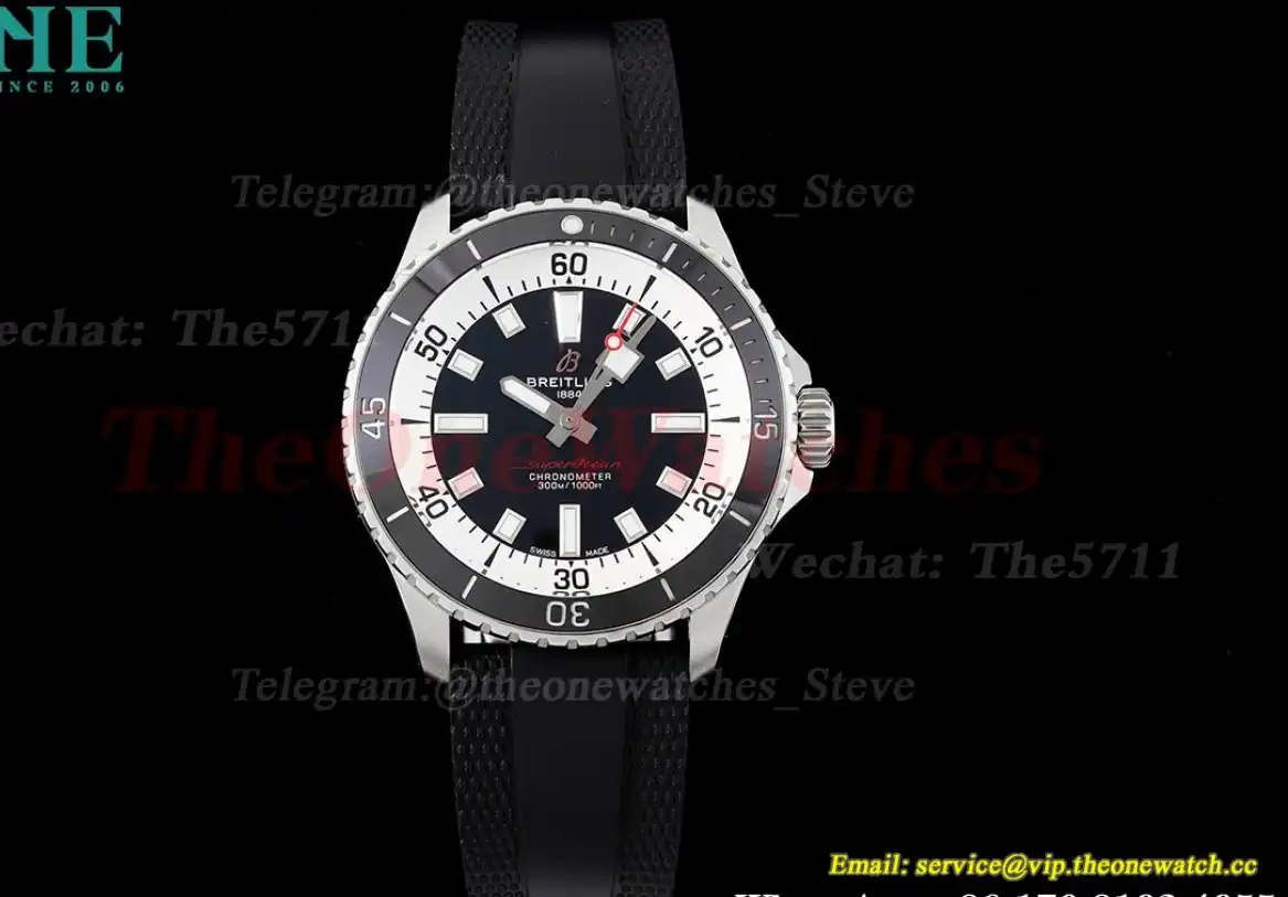 Superocean 42mm Black Bezel SS RU on Black BLSF A2824