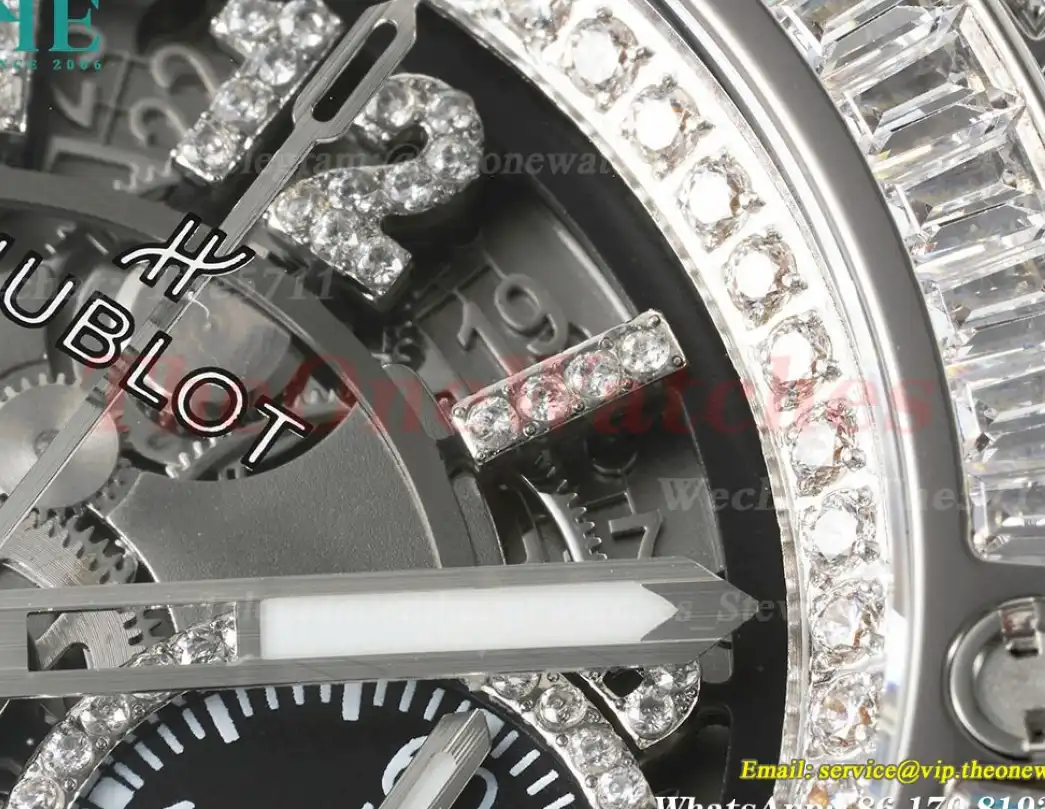 Big Bang Unico 44mm Gems Bezel Titanium SS Diams Rubber BBF A1280