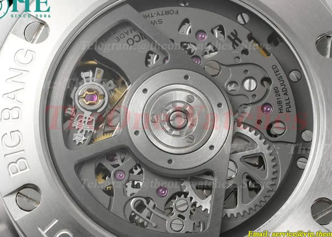 Big Bang Unico 44mm Gems Bezel Titanium SS Diams Rubber BBF A1280