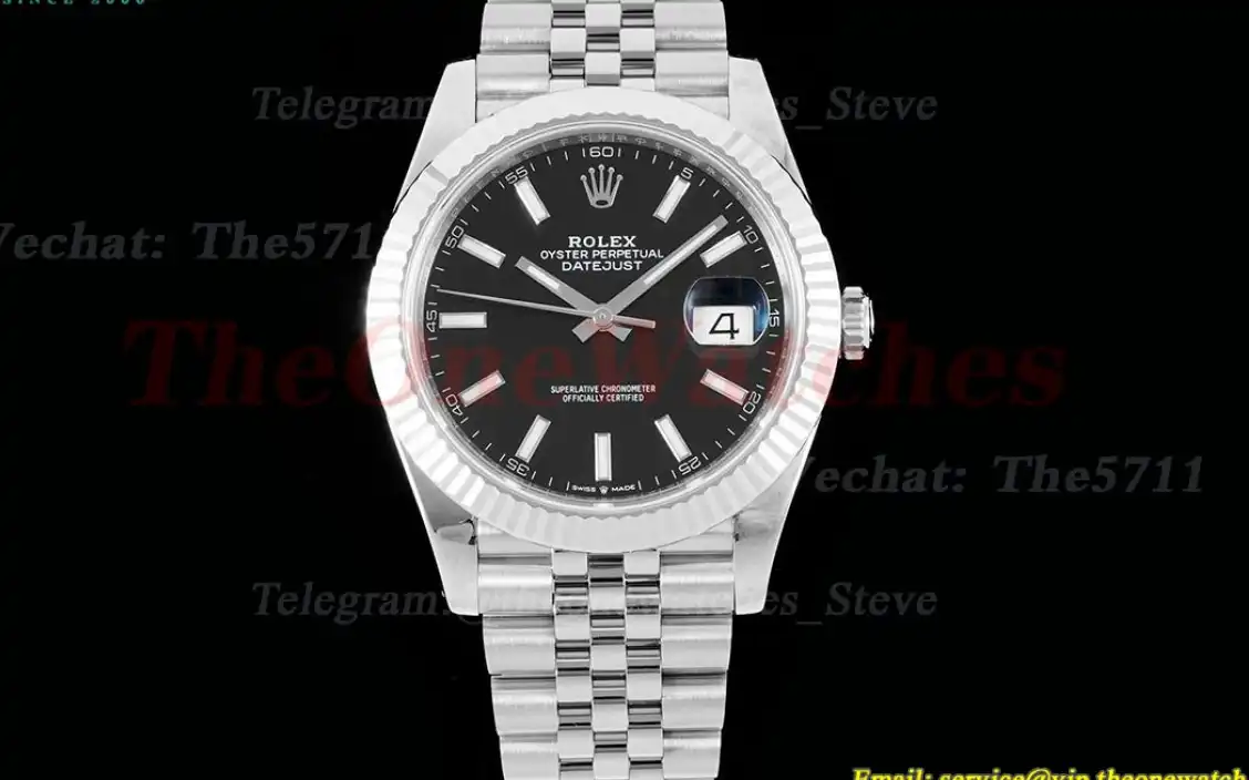 Datejust 126334 41mm Jub Flt 904L SS SS Black Stk VSF VS3235