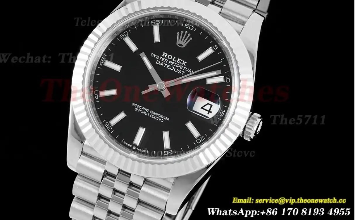 Datejust 126334 41mm Jub Flt 904L SS SS Black Stk VSF VS3235