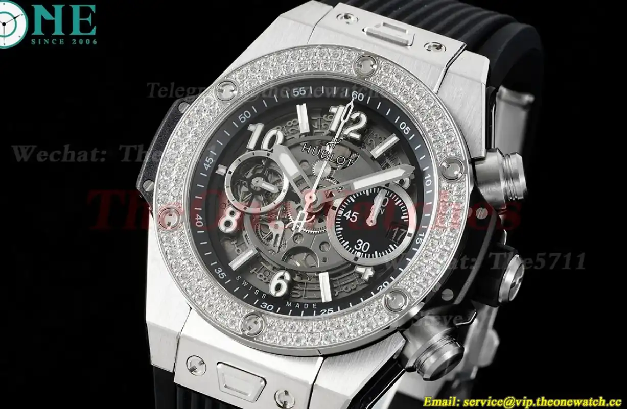 Big Bang Unico 44mm Diams Bezel Titanium SS Rubber BBF A1280