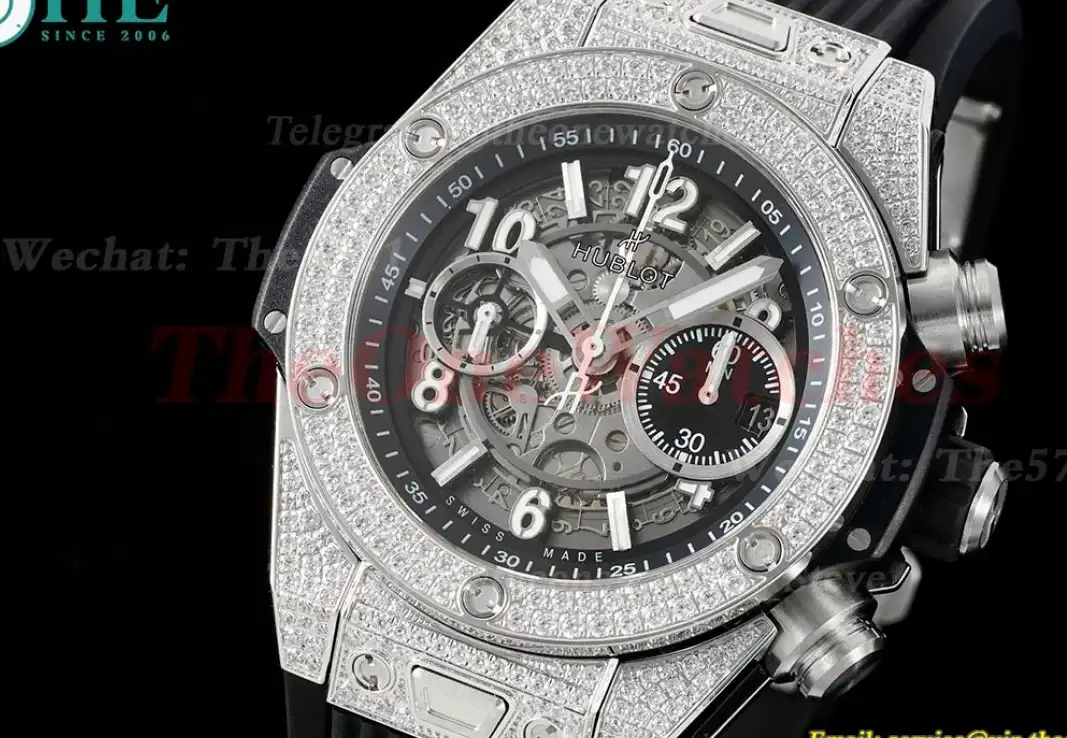 Big Bang Unico 44mm Diams Bezel Titanium SS Diams Rubber BBF A1280