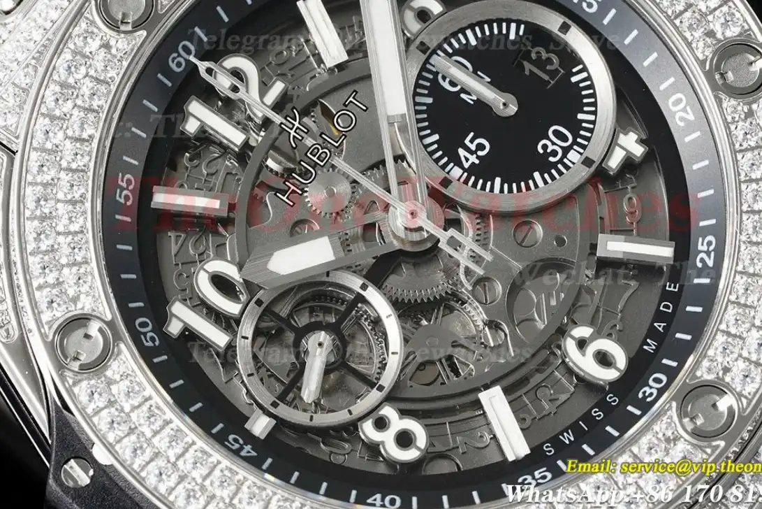 Big Bang Unico 44mm Diams Bezel Titanium SS Diams Rubber BBF A1280