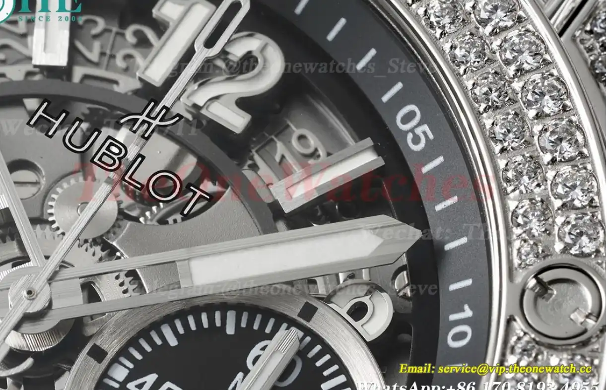 Big Bang Unico 44mm Diams Bezel Titanium SS Diams Rubber BBF A1280