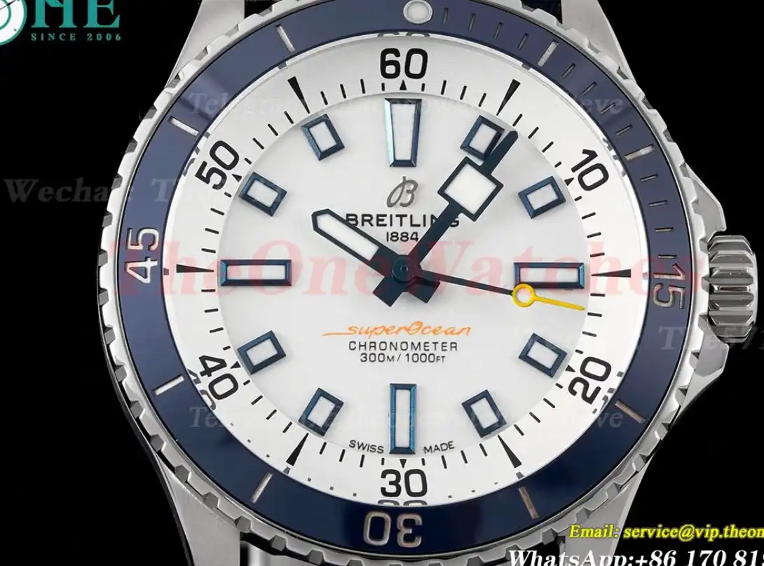 Superocean 42mm Blue Bezel SS RU White Dial BLSF A2824