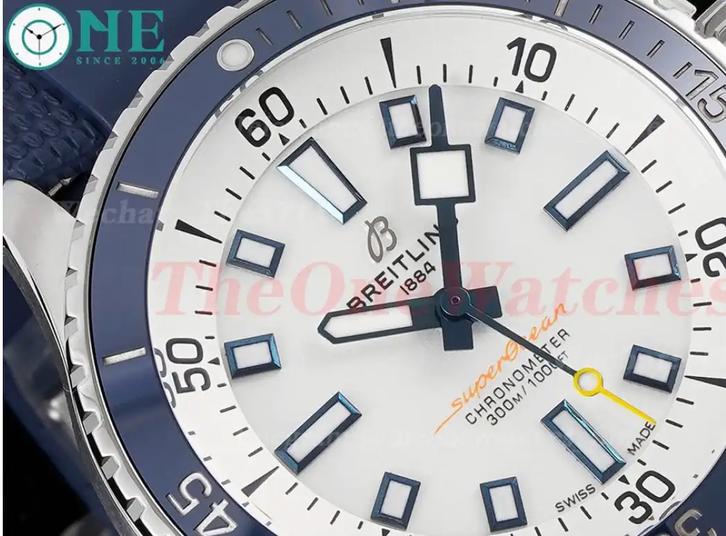 Superocean 42mm Blue Bezel SS RU White Dial BLSF A2824