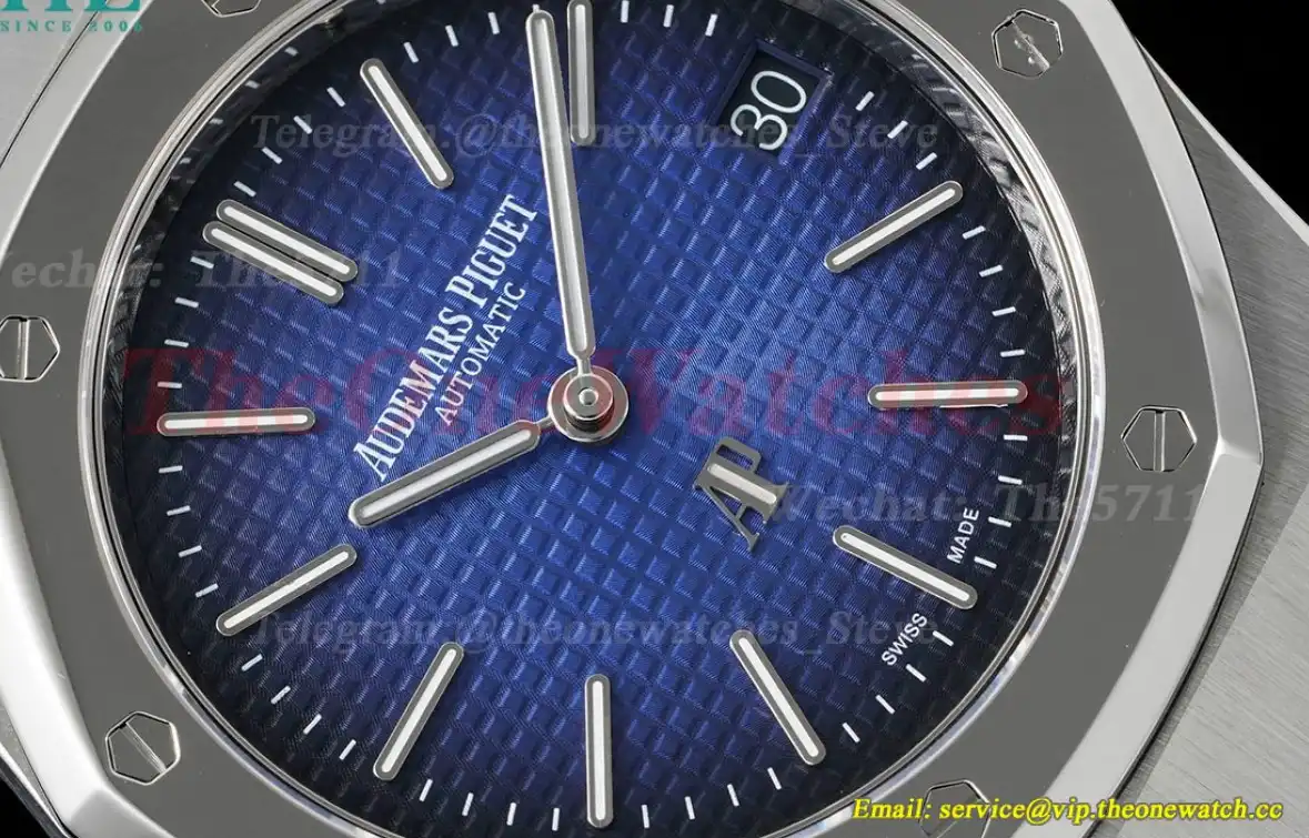 Royal Oak 39MM 15202 Blue Textured Dial 316L SS SS ZF Cal.2121