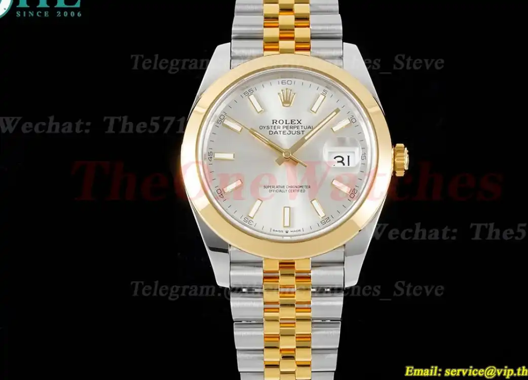 Datejust 126303 41mm Jubilee 904L SS YG Silver Stk King VR3235