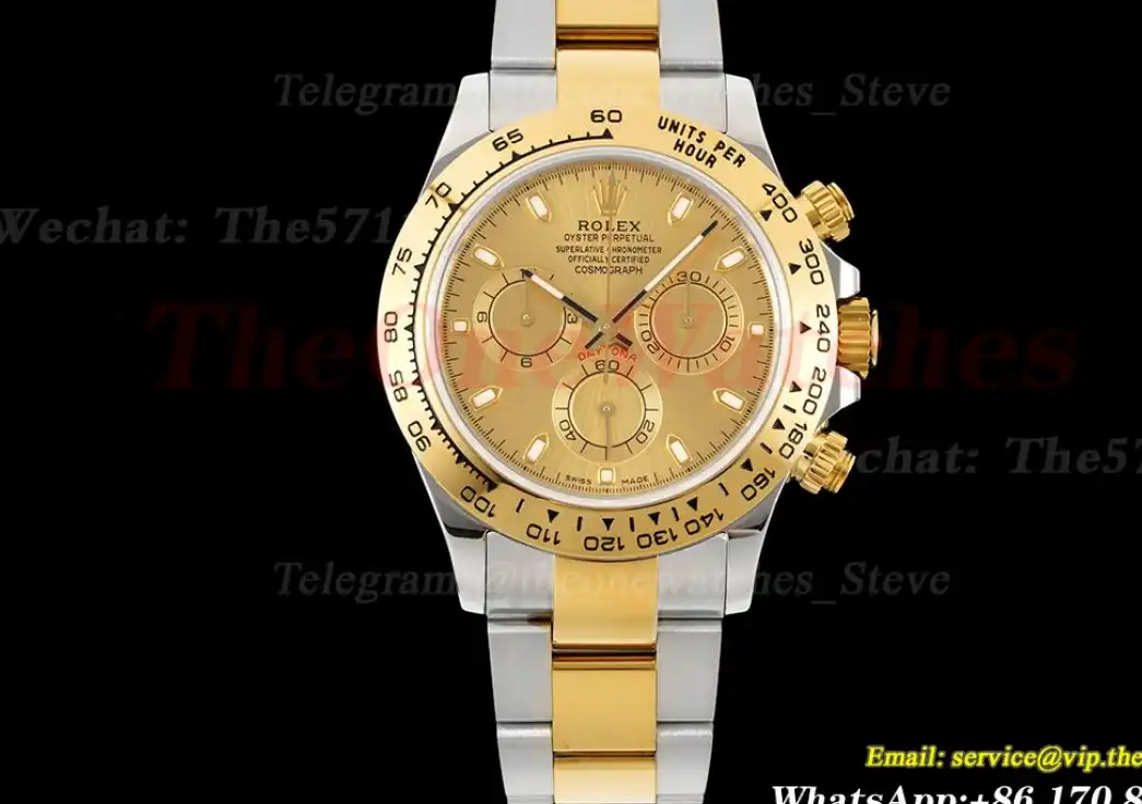 Daytona 116508 YG SS Gold Dial 316L WF A7750