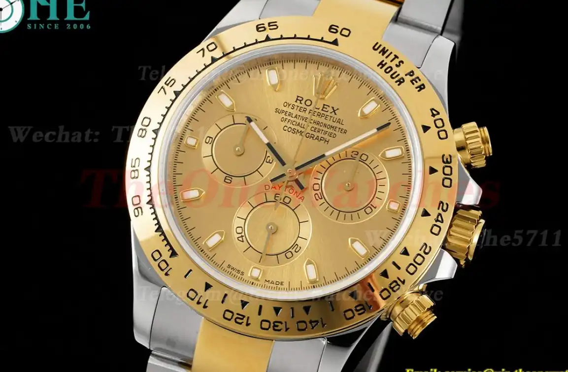 Daytona 116508 YG SS Gold Dial 316L WF A7750