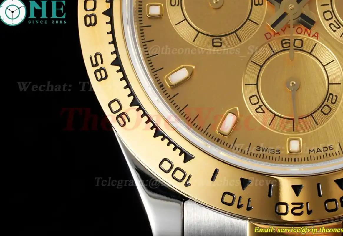 Daytona 116508 YG SS Gold Dial 316L WF A7750