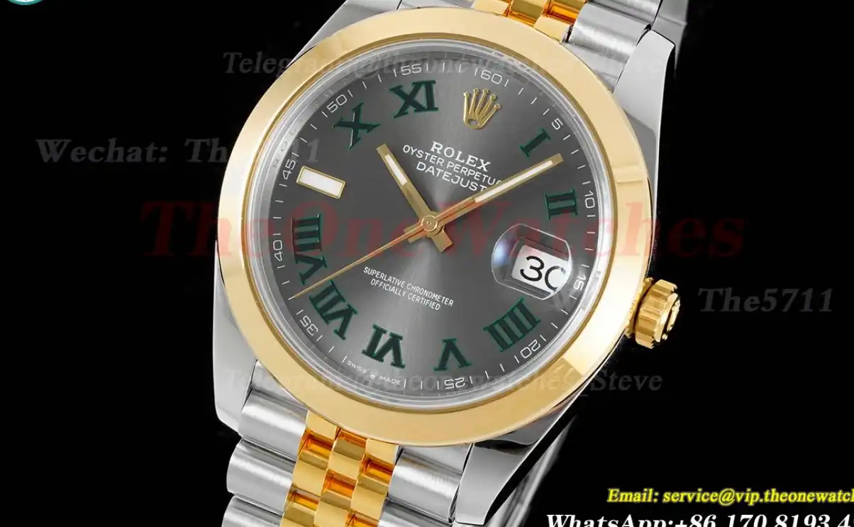 Datejust 126303 41mm Jubilee 904L SS YG Grey Rmn King VR3235