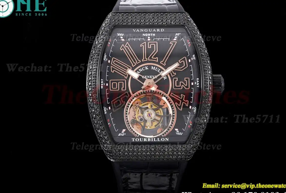 Vanguard Tourb Diam PVD LE Black Dial RMSF Tourbillon