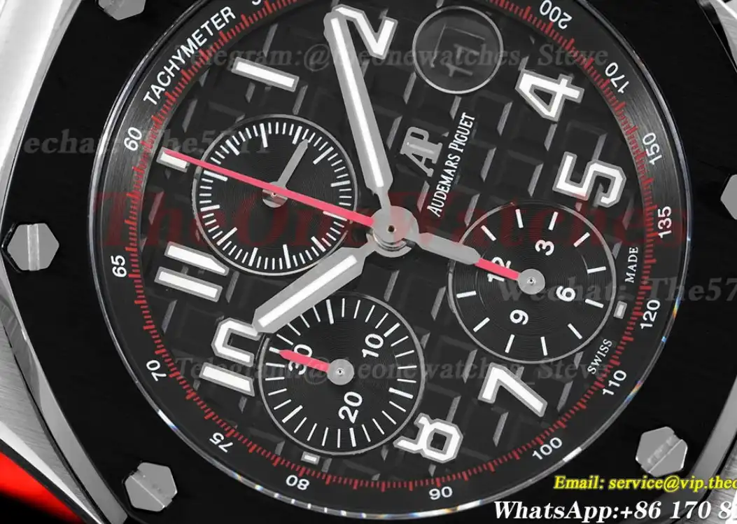 Royal Oak Offshore 42mm SS RU Black Num RSF A3126 Mod