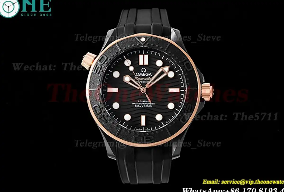 Seamaster 300m 43.5mm RG Ceramic RU Black Dial ORF A8806