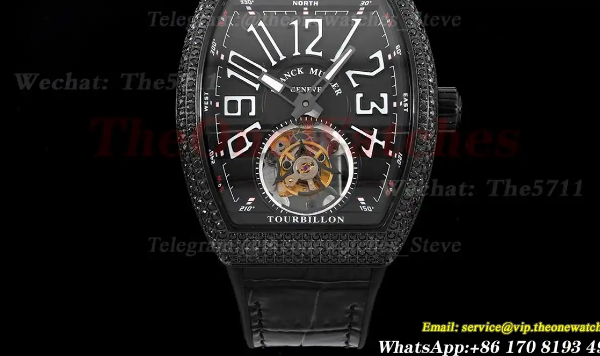 Vanguard Tourb Diam PVD LE on Black Dial RMSF Tourbillon