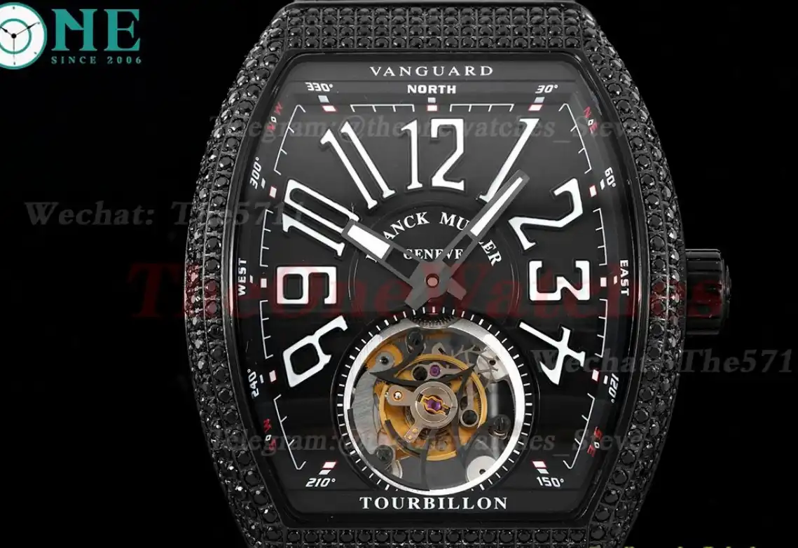 Vanguard Tourb Diam PVD LE on Black Dial RMSF Tourbillon