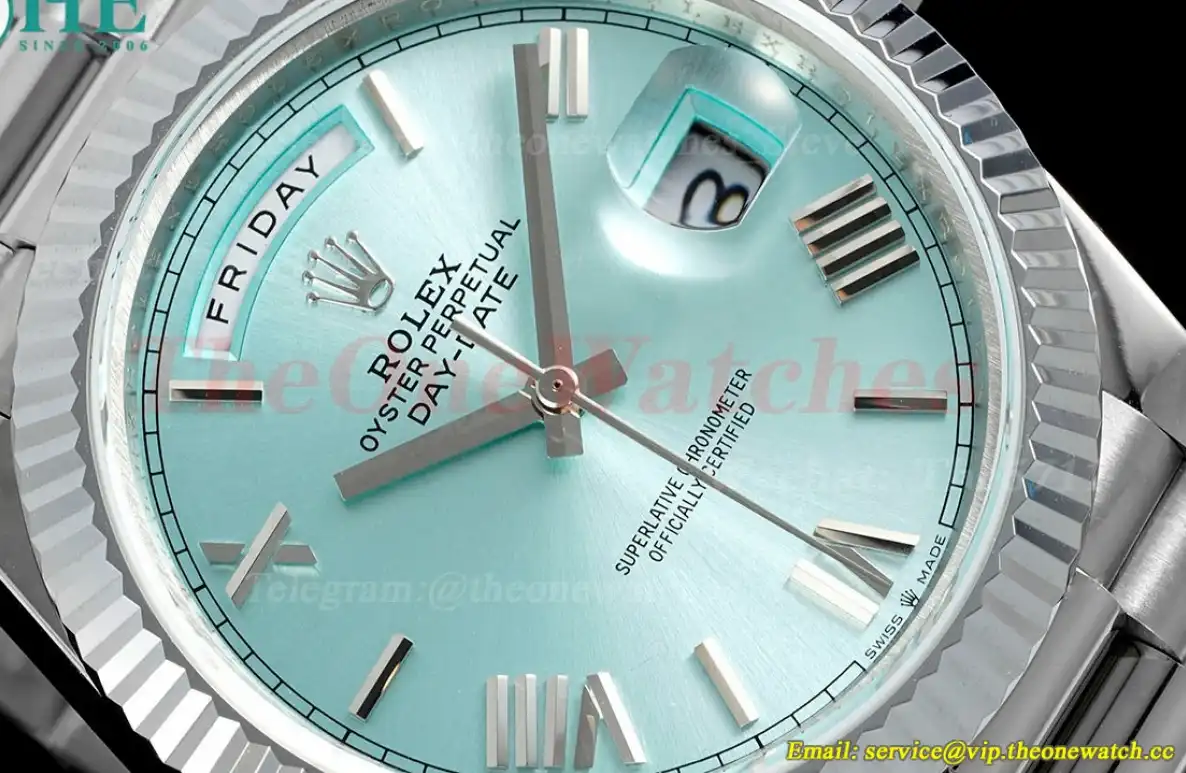 DayDate 228236 40mm SS SS Ice Blue Rmn JDF V4 VR3255 (Gain Weight)