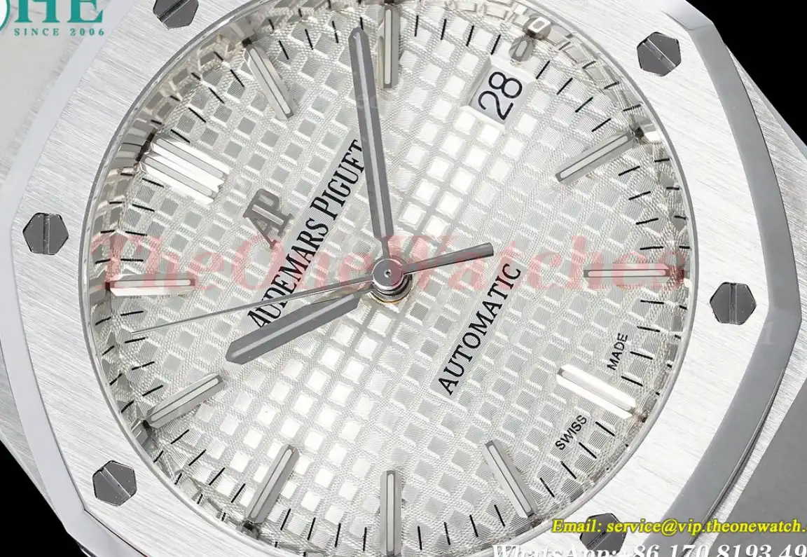 Royal Oak 15450 SS SS White Stk ZF SA3120 Super Clone