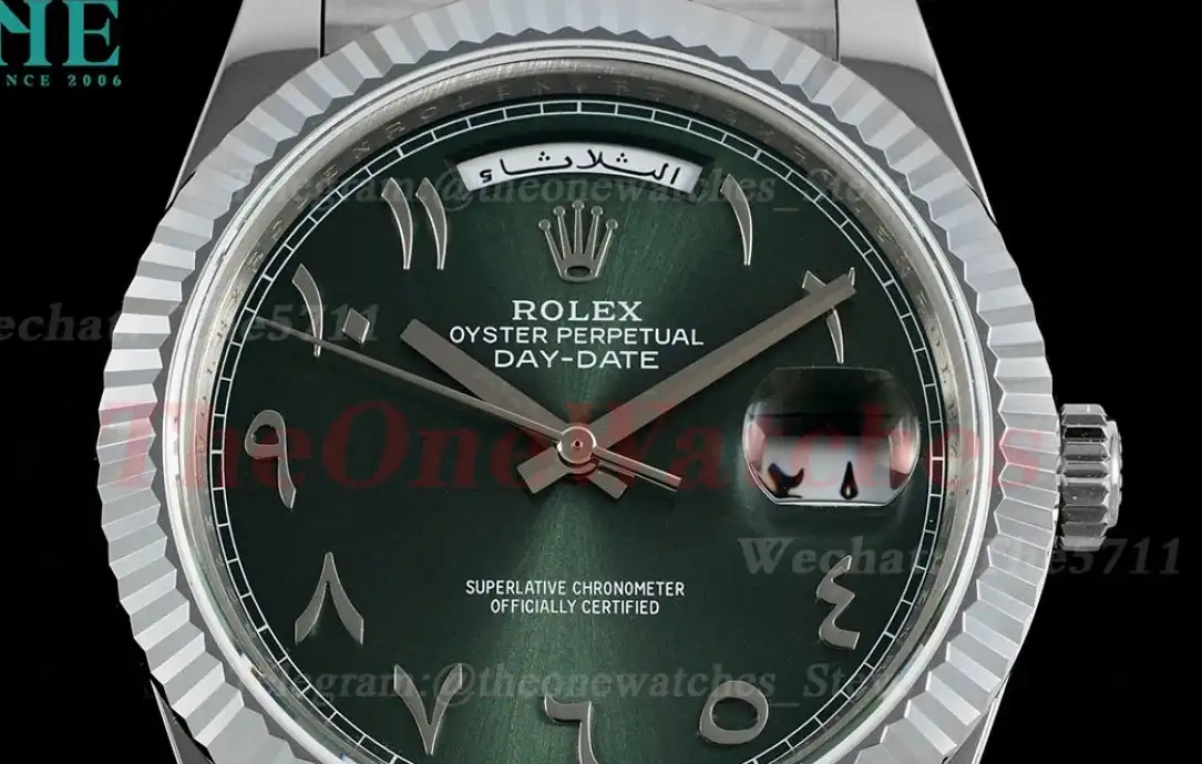 DayDate 228239 40mm SS SS Green Arab JDF V4 VR3255 (Gain Weight)