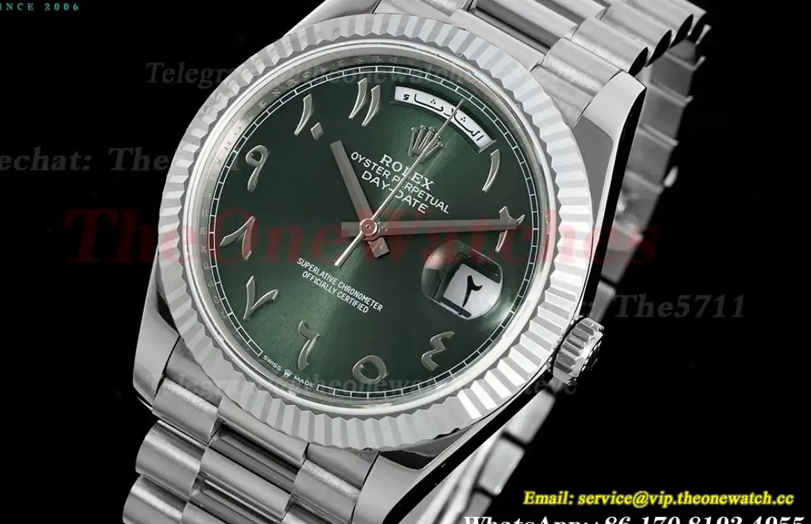 DayDate 228239 40mm SS SS Green Arab JDF V4 VR3255 (Gain Weight)