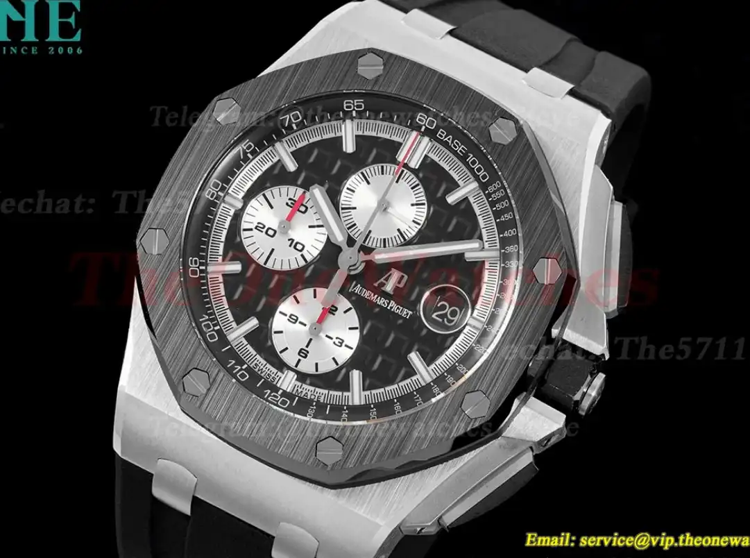 Royal Oak Offshore 26400IO 44mm SS RU Black White JJF A3126