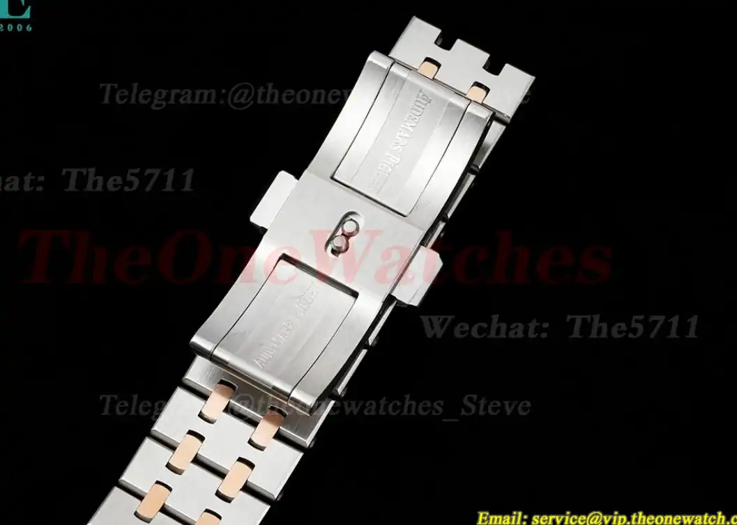 Royal Oak 77350 Ladies 34mm RG SS White Dial 8F A5800