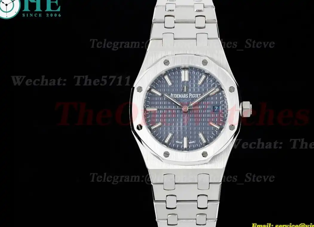 Royal Oak 77350 Ladies 34mm SS SS  Blue Dial 8F A5800