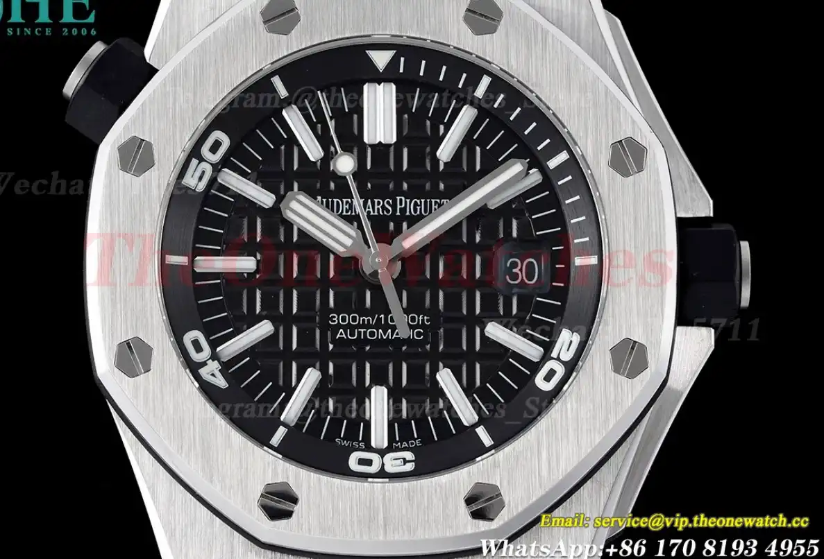 Royal Oak Offshore Diver 15703 42mm SS RU Black Stk APSF SA3120 Super Clone