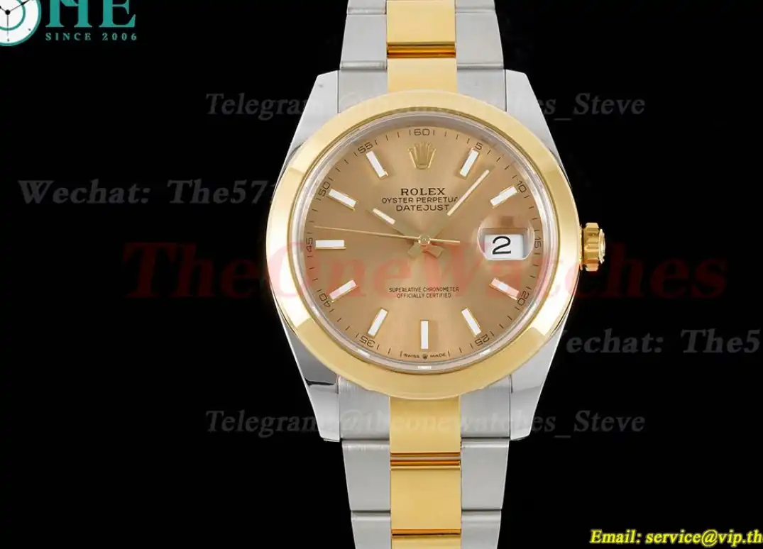 Datejust 126303 41mm Oyster 904L SS YG Gold Stk King VR3235