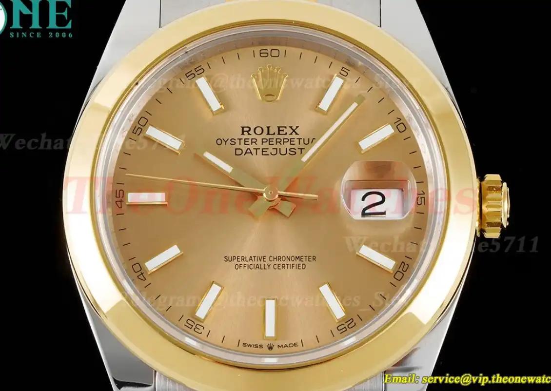 Datejust 126303 41mm Oyster 904L SS YG Gold Stk King VR3235