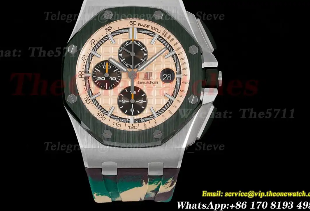 Royal Oak Offshore 26400 44mm SS RU Cream Brown JJF A3126