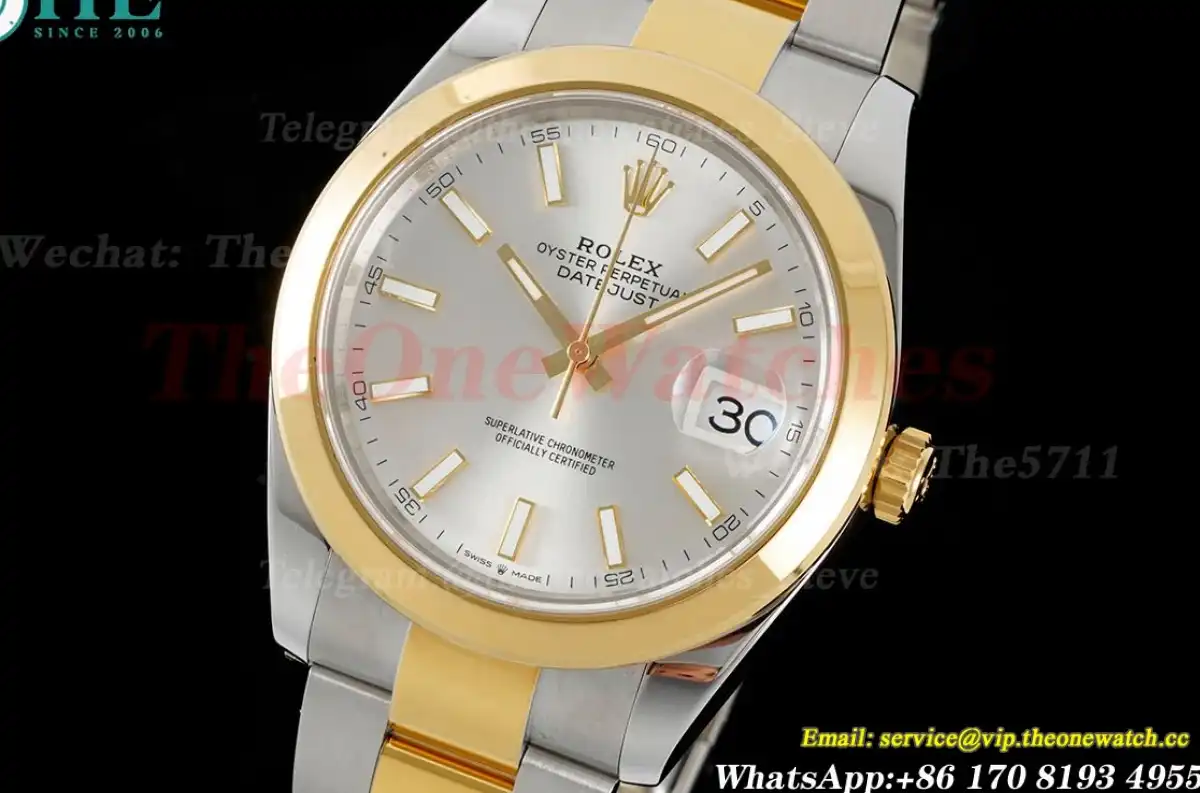 Datejust 126303 41mm Oyster 904L SS YG Silver Stk King VR3235