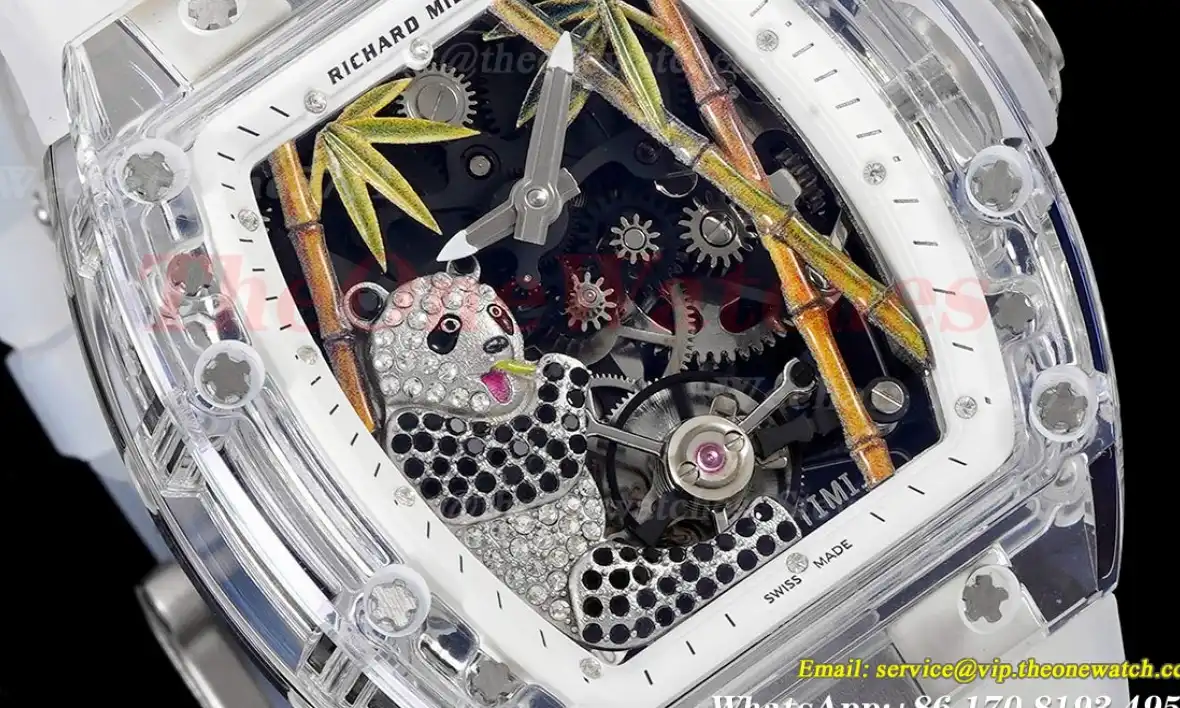 RM26-01 Transparent Skeleton dail with White Rubber strap RMSF Tourbillon