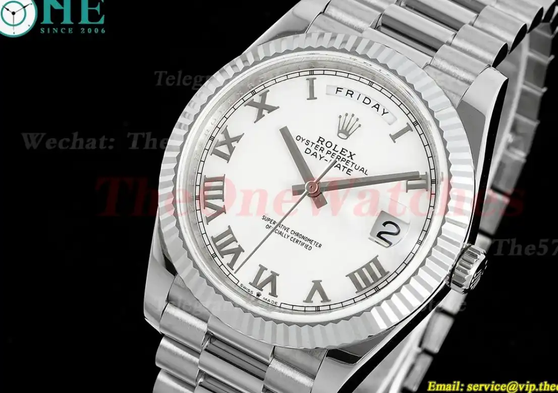 DayDate 228239 40mm SS SS White Rmn JDF V4 VR3255 (Gain Weight)