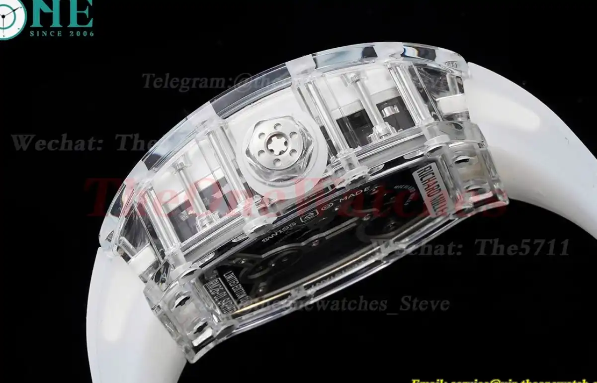 RM26-01 Transparent Skeleton dail with White Rubber strap RMSF Tourbillon