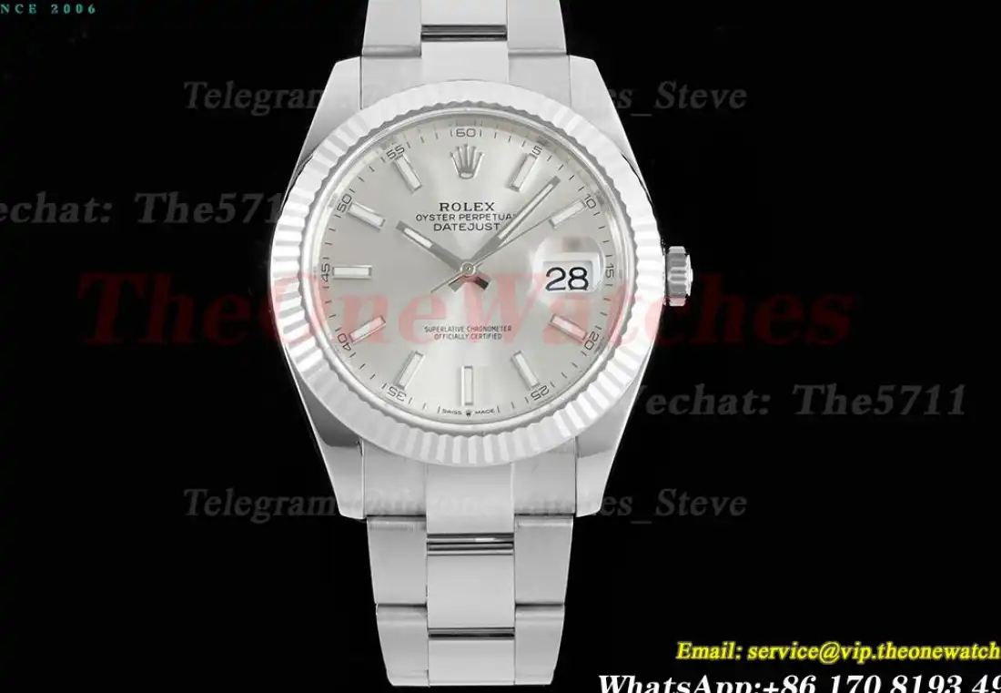 Datejust 126334 41mm Oyster 904L SS SS Silver Stk King VR3235