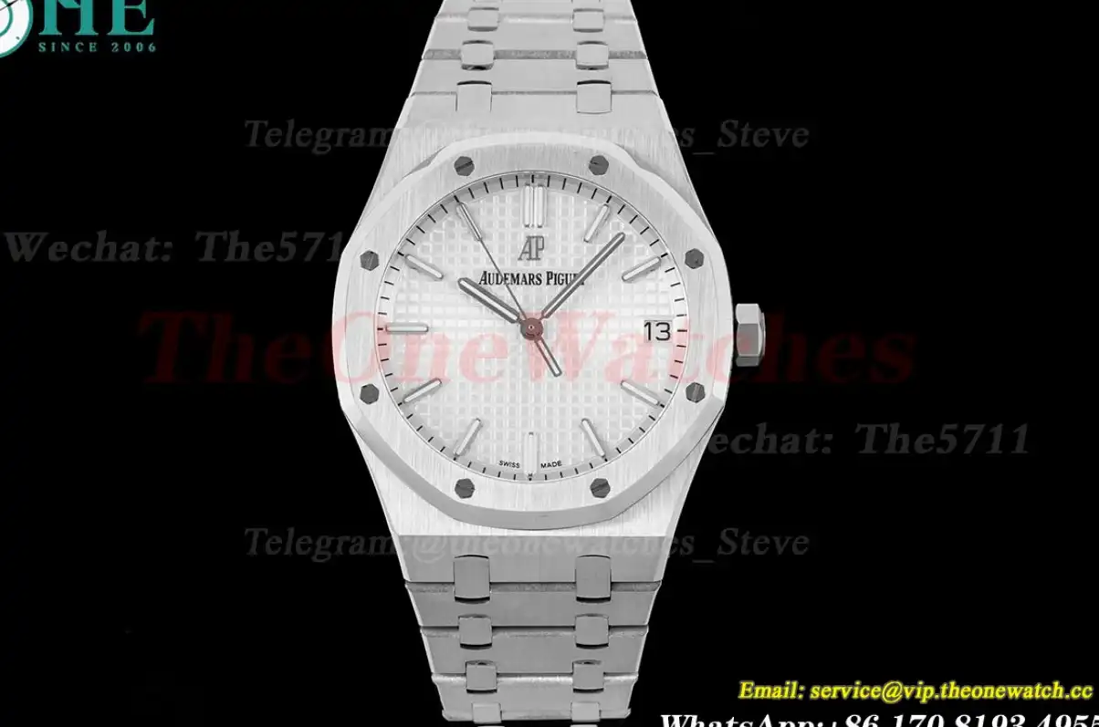 Royal Oak 41mm 15500 SS SS White Stk IPF A4302 Super Clone