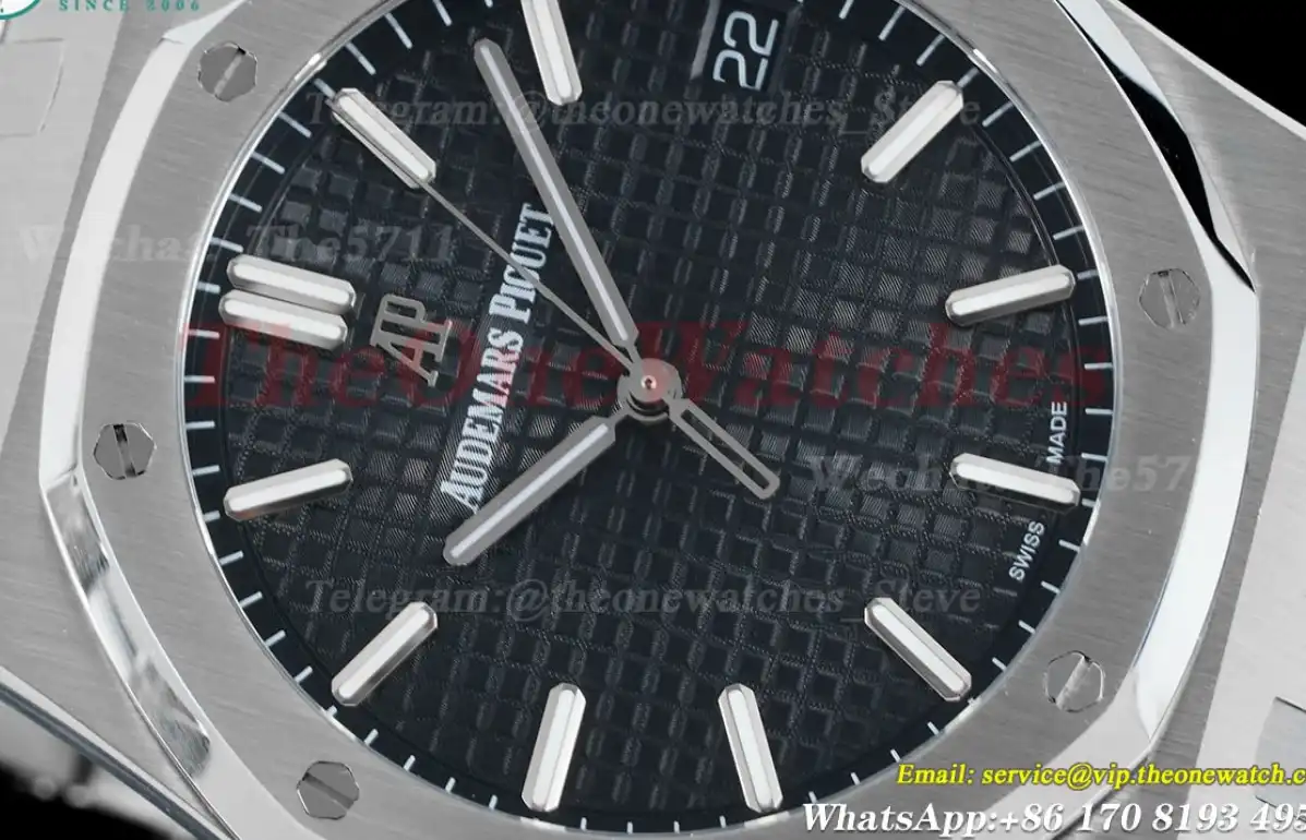 Royal Oak 41mm 15500 SS SS Black Stk IPF A4302 Super Clone