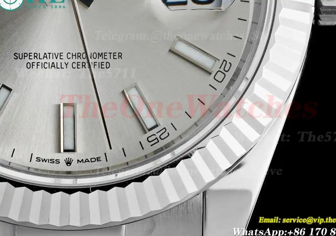 Datejust 126334 41mm Oyster 904L SS SS Silver Stk King VR3235