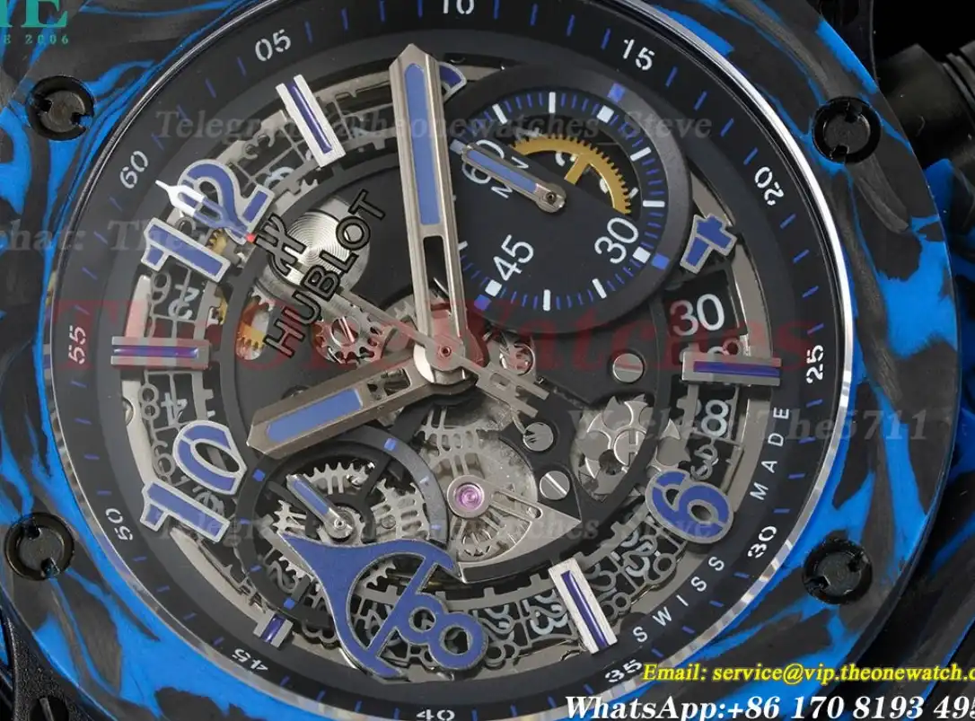 Big Bang Unico 45mm Blue Carbon RU Skeleton Num TWF A1220